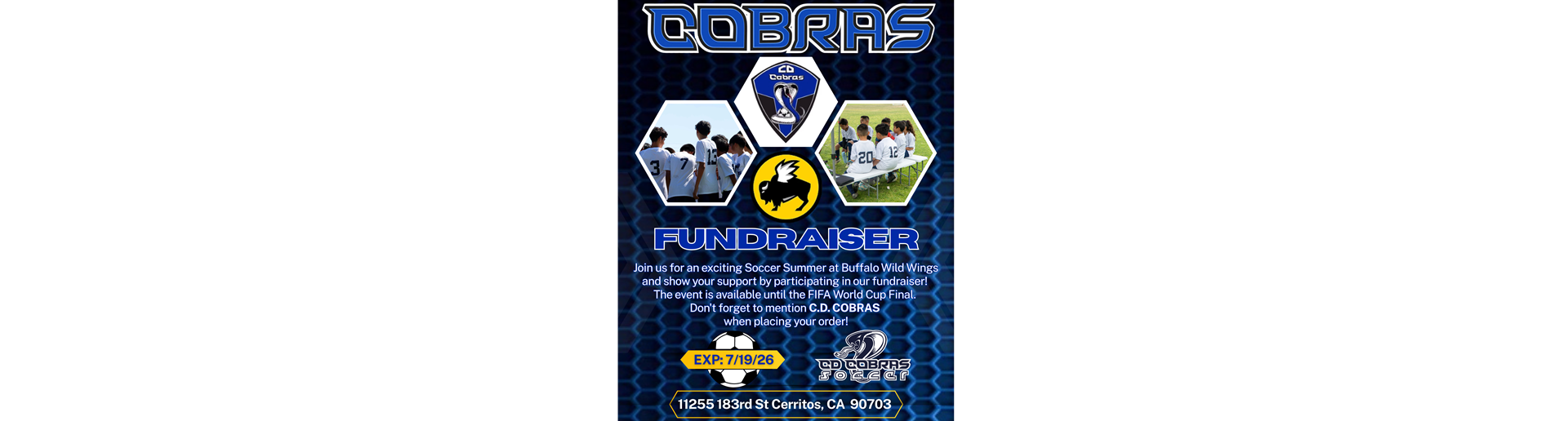 CD Cobras World Cup Fundraiser! 
