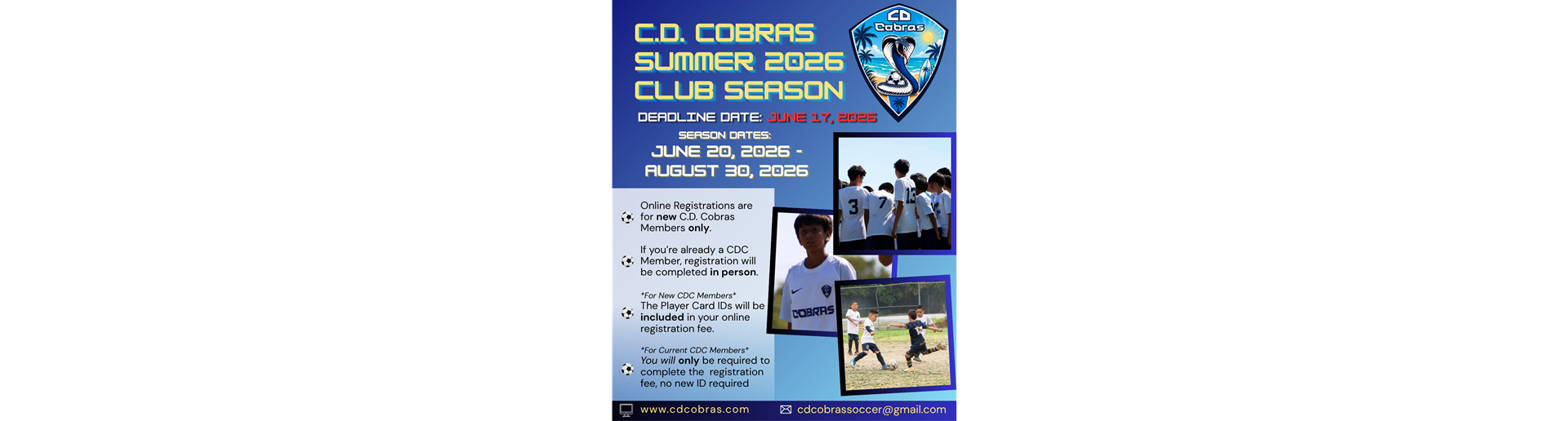 CD COBRAS SUMMER '26 CLUB SEASON